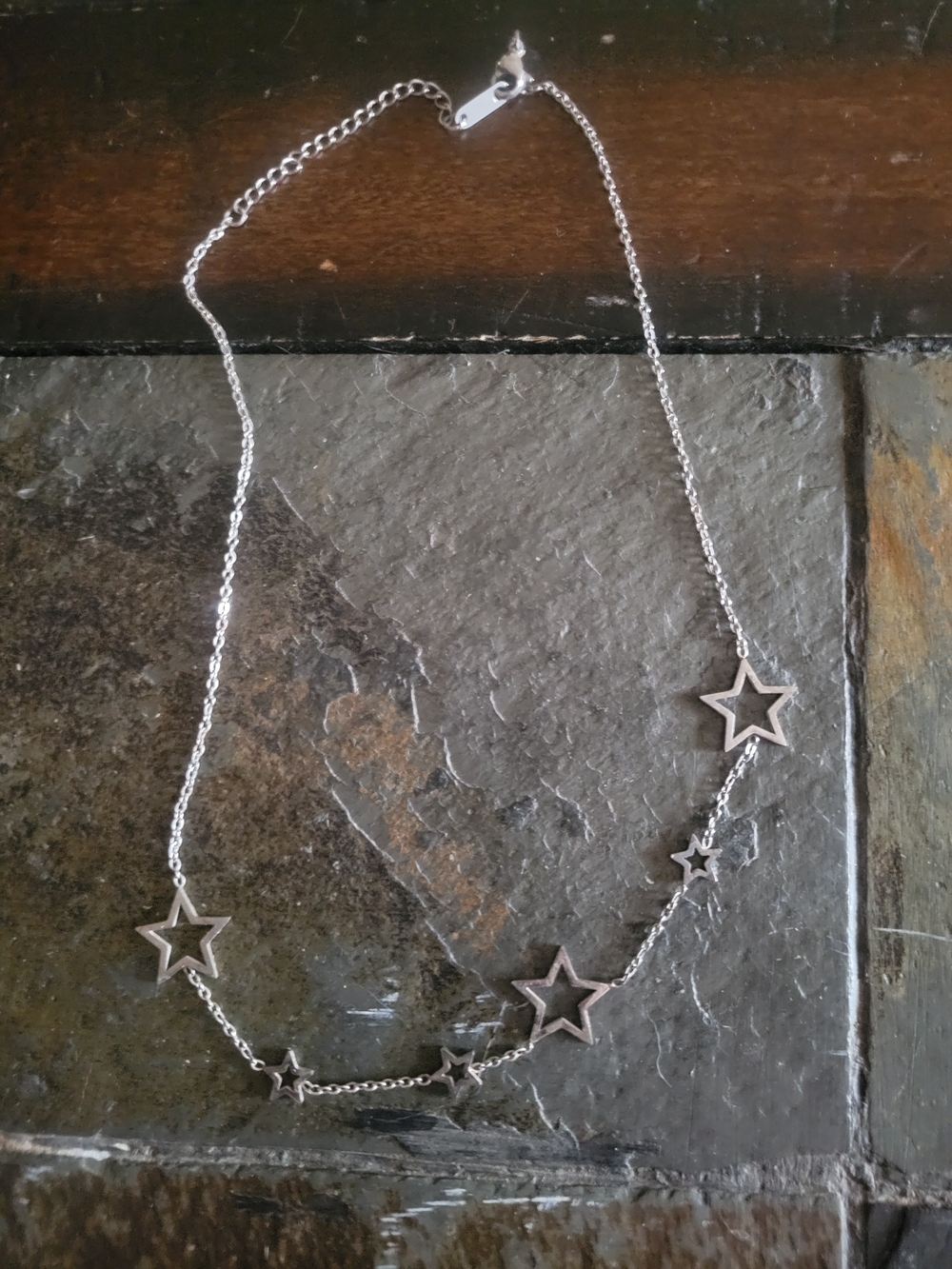 Silver Star Link Necklace - Elegant Women's Jewelry - Picture 1 of 1